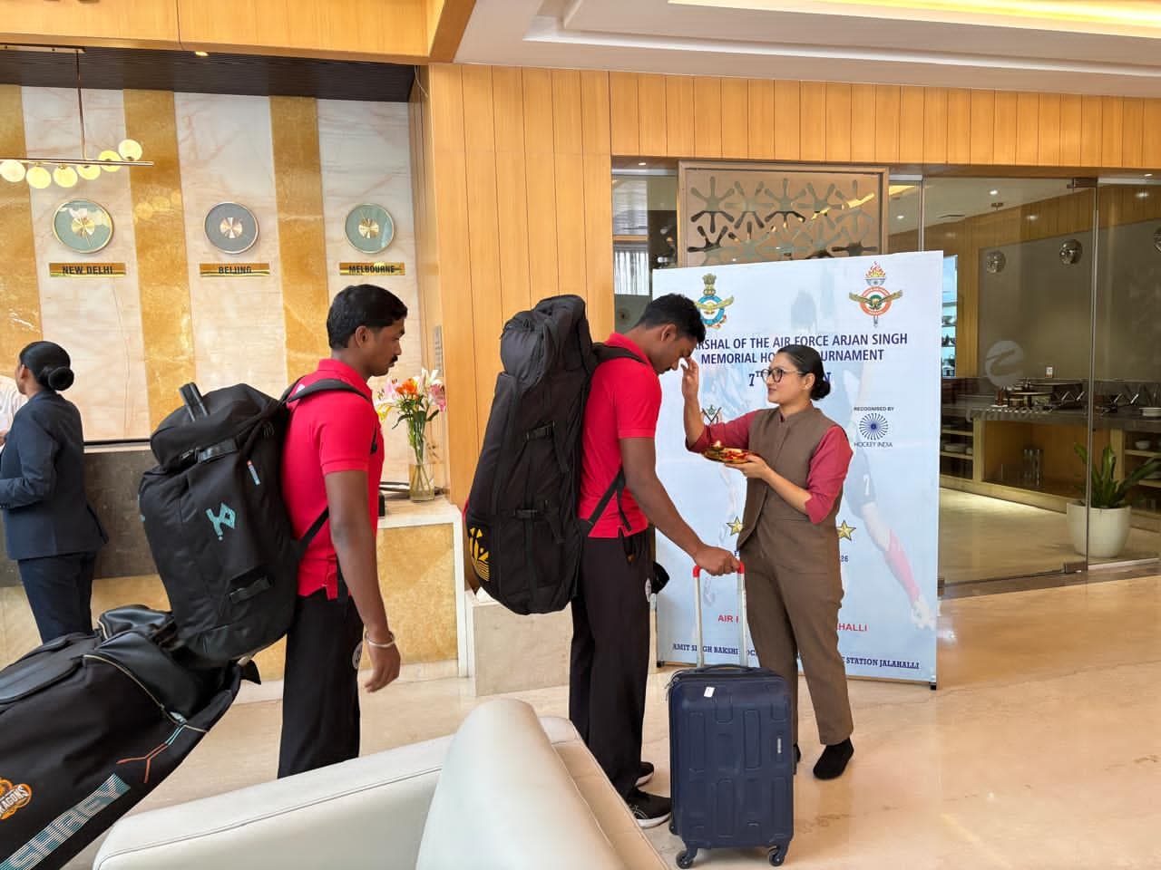 TMOI hospitality welcome at Air Force Station Jalahalli